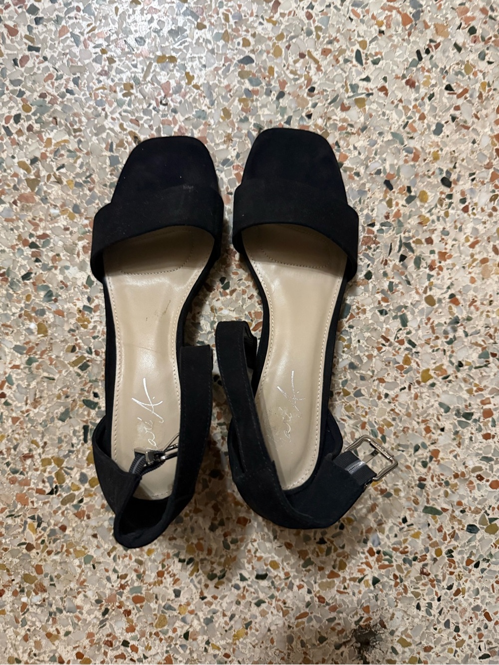 Black Women's High Heel Ankle Strap Sandals